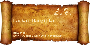 Laskai Hargitta névjegykártya